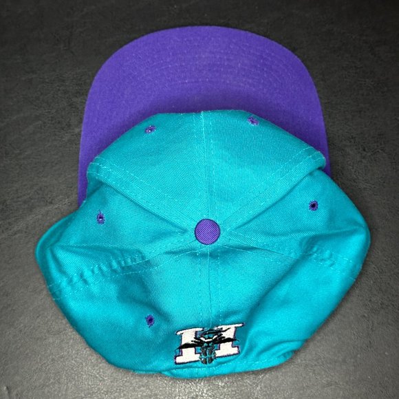 Vintage NBA Logo 7 Charlotte Hornets PRE-NEW ORLEANS Snapback Hat Cap - Picture 6 of 8